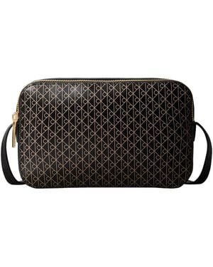 Calvin Klein Calvin Klein Allover Emblem Logo Camera Bag - Black