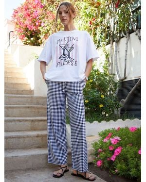 Threadbare Jersey Wide Leg Pants - Black