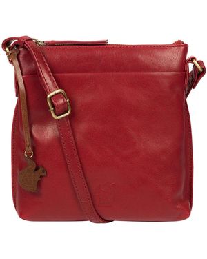 Conkca Nikita Leather Cross-Body Bag - Red