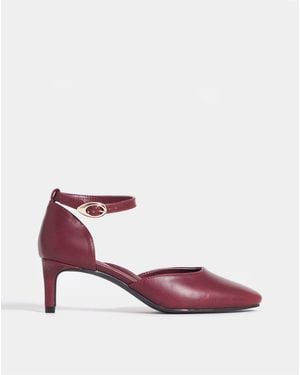 JD Williams Wide Fit Two Part Heeled Shoes - Pink