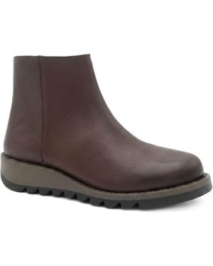 Jones Bootmaker Marianne2 Leather Chunky Ankle Boots - Brown