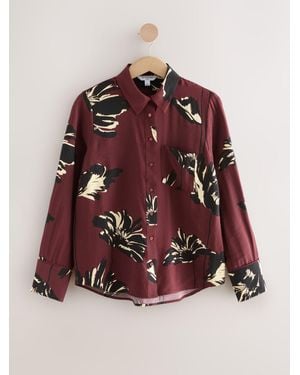 Next Long Sleeve Button Down Shirt - Red