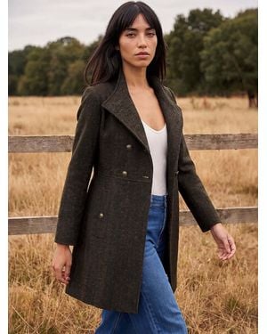 Roman Petite Funnel Neck Coat - Black