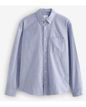 Next Soft Touch Oxford Long Sleeve Shirt - Blue