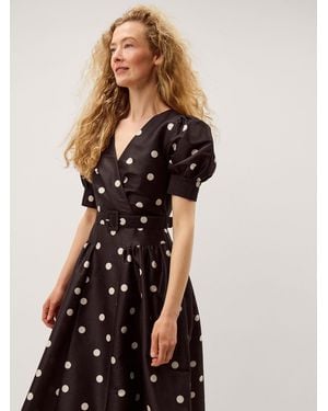 Monsoon Amara Belted Midi Dress - Black