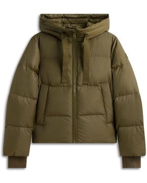 Tommy Hilfiger Drawstring Hooded Down Jacket - Green