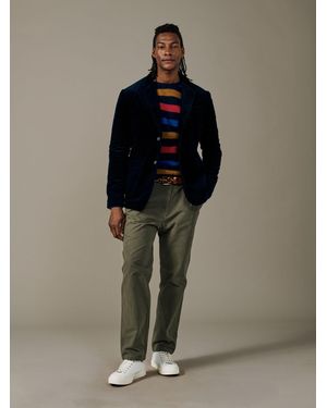 aubi Welton Washed Cord Blazer - Blue