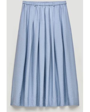 Hush Ivy Pleated Midi Skirt - Blue