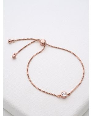 Ted Baker Sarsaa: Crystal Drawstring Adjustable Bracelet - Natural