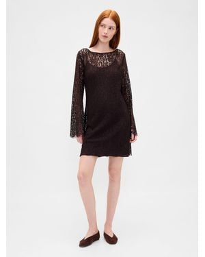 Gap Lace Mini Shift Dress - Black