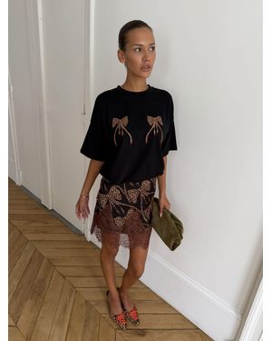 Never Fully Dressed Mini Bow Maeva Skirt - Schwarz