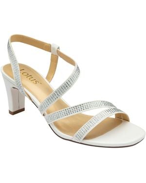 Lotus Open-Toe Strappy Sandals - Metallic