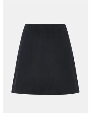 Whistles Suede A Line Skirt - Black