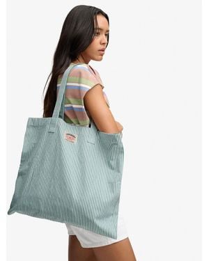Superdry Oxford Stripe Tote Bag - Blue