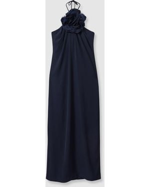 Halston Embellished Maxi Dress - Blue