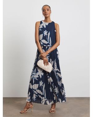 Joanna Hope Pleated Dress - Blau