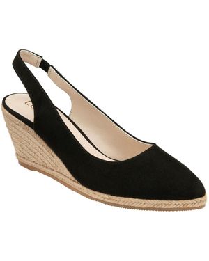 Lotus Espadrilles Mit Fersenriemen Und Keilabsatz - Schwarz