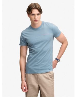 Superdry Essential Company Logo T-Shirt - Blue