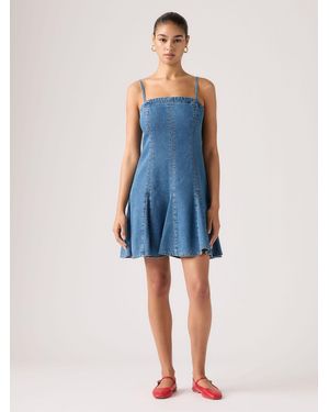 Levi's Godet Denim Mini Dress - Blau