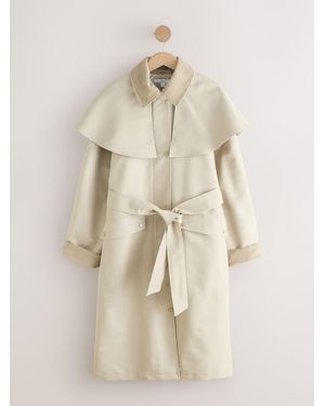 Next Stone Cape Trench Coat - Natural