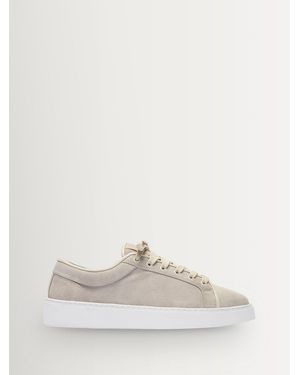 Cleens Suede Eton Sneakers - White