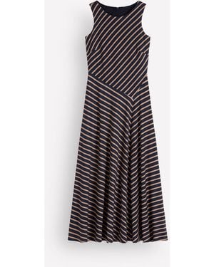 Boden Asymetric Ponte Midi Dress - Blue