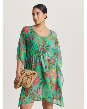 Simply Be Magisculpt Embellished Kaftan - Green