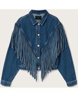 AllSaints Allsaints Marlene Tassel Denim Jacket - Blue