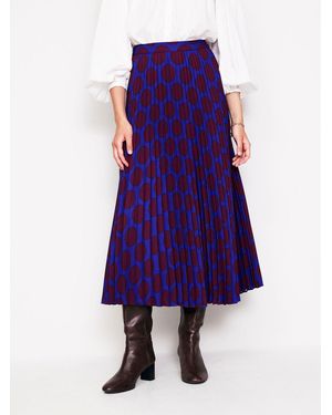 Boden Camilla Pleated Midi Skirt - Purple