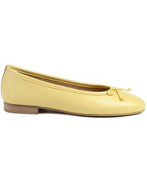 Jones Bootmaker Ofelia Bow Detail Leather Court Shoes - Natural