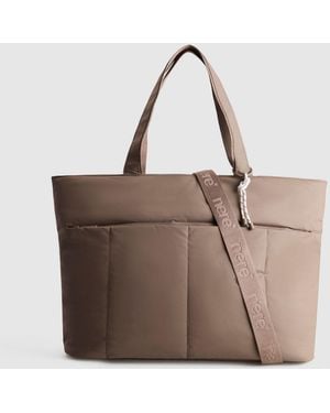 Nere Mocha Coated Tote Bag - Brown