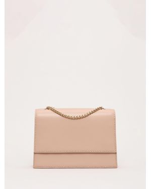 Phase Eight Phase Eight Leather Chain Clutch - Natural