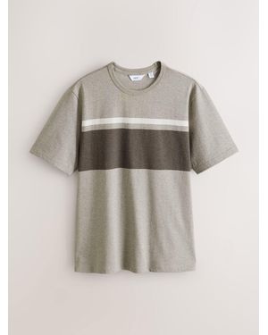 Next Neutral Block T-Shirt - Gray