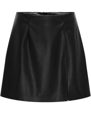 ONLY Faux Leather A-Line Mini Skirt - Schwarz