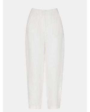 Whistles Barrel Leg Pants - White
