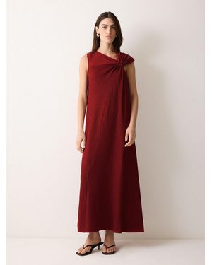 Jigsaw Crinkle Jersey Flowy Dress - Red