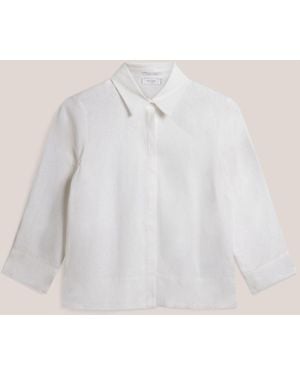 Hobbs Nita Linen Long Sleeve Shirt - Natur