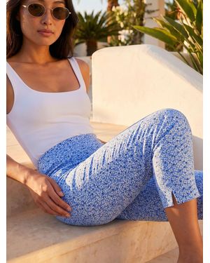 Roman Petite Beng Crop Pants - Blue
