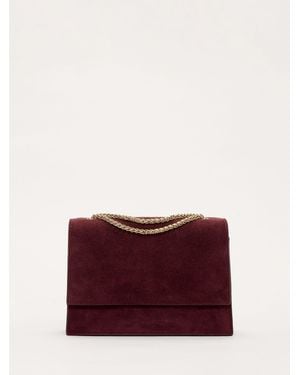 Phase Eight Suede Handle Clutch - Purple