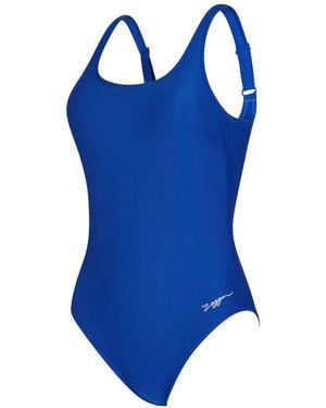Zoggs Adjustable Sleekback Swimsuit With Remove Foam Cups - Blue