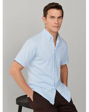 Hackett Short Sleeve Oxford Shirt - White