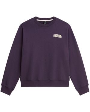 The North Face Retro Trail Relaxed Graphic Sweat Top - Purple