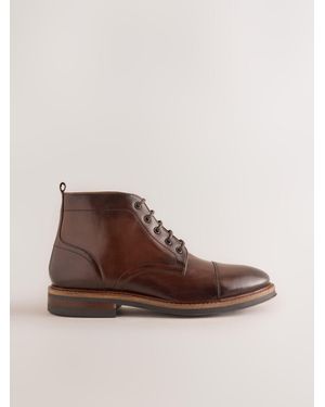 Next Toecap Leather Boots - Brown