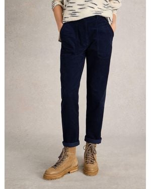 White Stuff Dark Twister Chino Pants - Blue