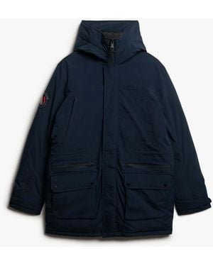 Superdry City Padded Parka Coat - Blue