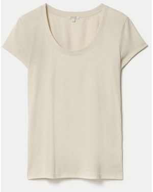 Jigsaw Supima Cotton Scoop Neck T-Shirt - White