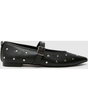 schuh Lada Studded Ballerinas - White