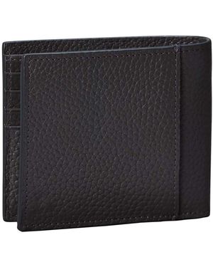 Calvin Klein Leather Rfid Foil Logo Billfold Wallet - Black