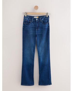 Next Dark Mid Rise Super Soft Stretch Bootcut Jeans - Blue
