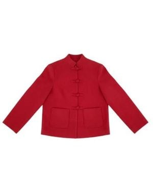 Vero Moda Mandarin Collar Jacket - Red
